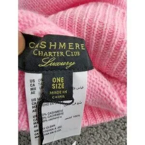 Charter Club 100% Cashmere Cuffed Beanie in Bubblegum Heather Pink Charter Club | Accessories | Charter Club 0 Cashmere Cuffed  main image 2